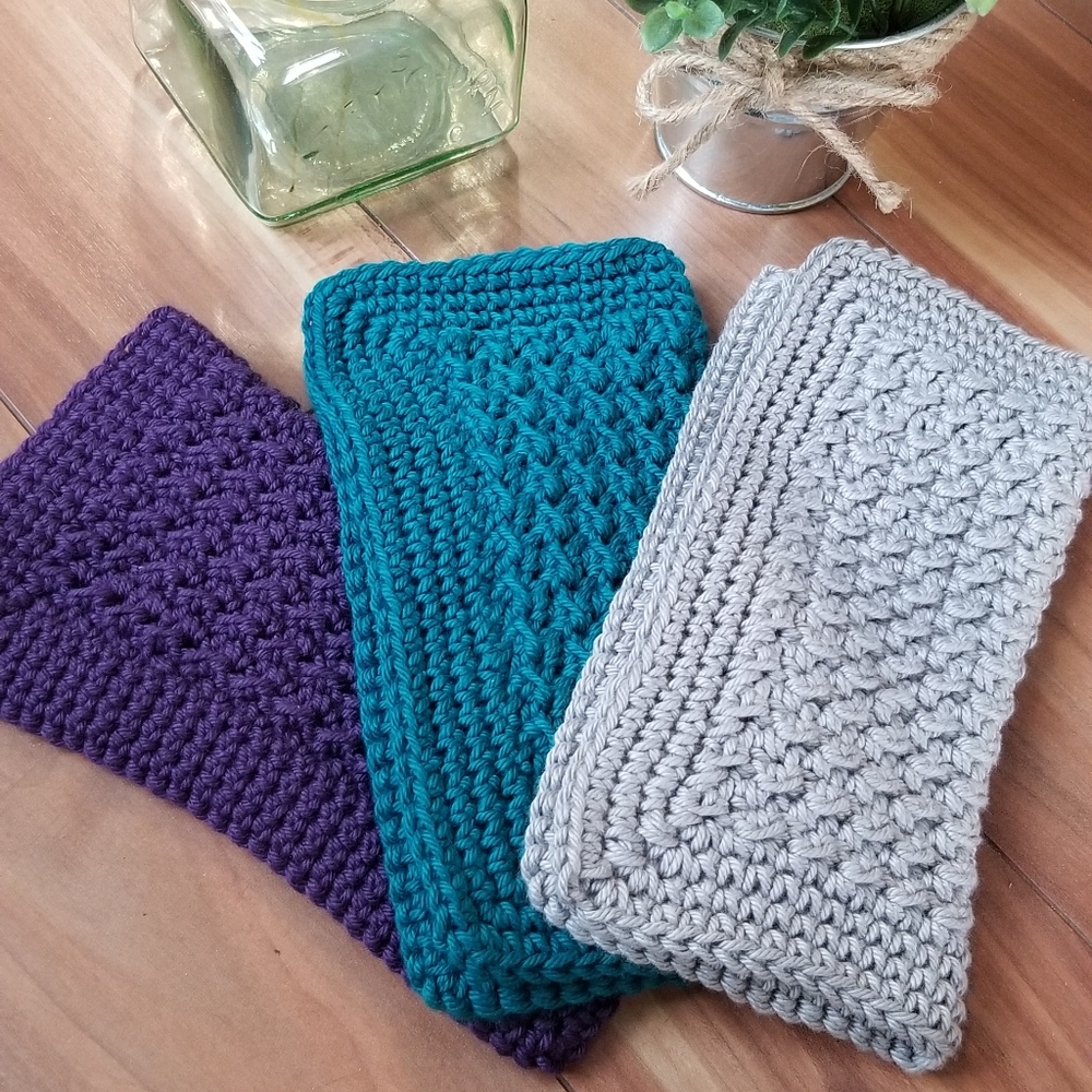 Handmade 100% Cotton Dishcloths Set of 3